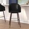 Flash Furniture 30" Black LeatherSoft Barstool with Wood Legs, PK 2 2-AY-1928-30-BK-GG - alternate 1